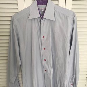 Coton Doux Mens Regular Shirt Grey D1529 Coton Doux Mens Regular Shirt Grey D1529